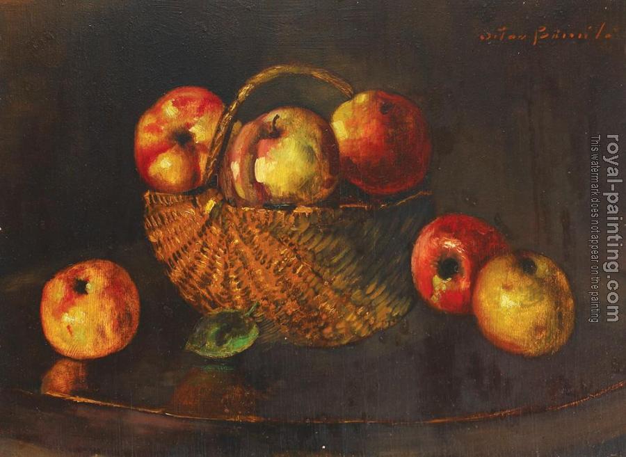 Octav Bancila : Basket with apples
